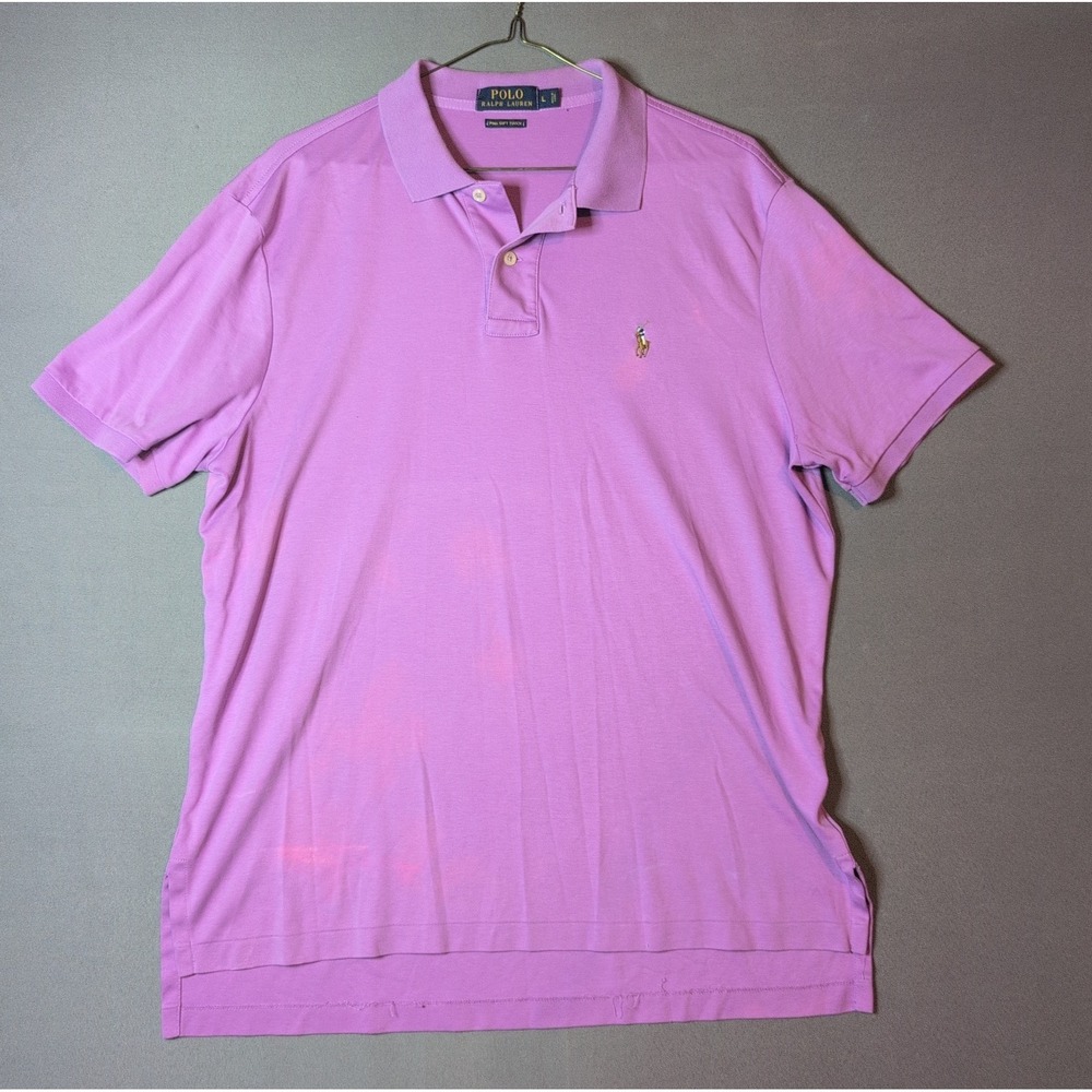Polo Ralph Lauren Green Polo Shirt Pina Soft Touch Men Size Large